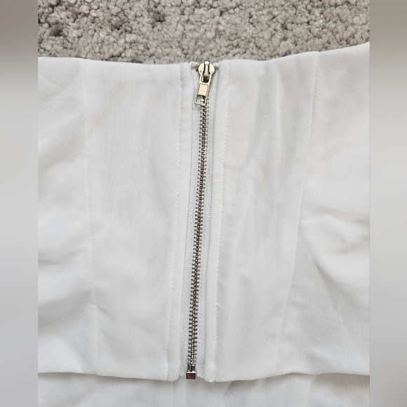 Flounce Sleeve  Tie Front Mesh top NWT - Picture 9 of 11